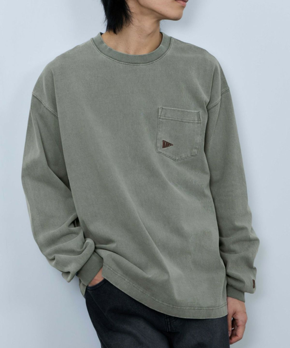 NAVY リラックスヘビーウェイト長袖Tシャツ メンズ