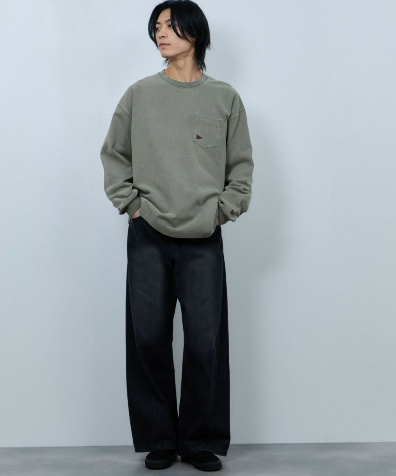 NAVY  リラックスヘビーウェイト長袖Tシャツ メンズ商品画像-9