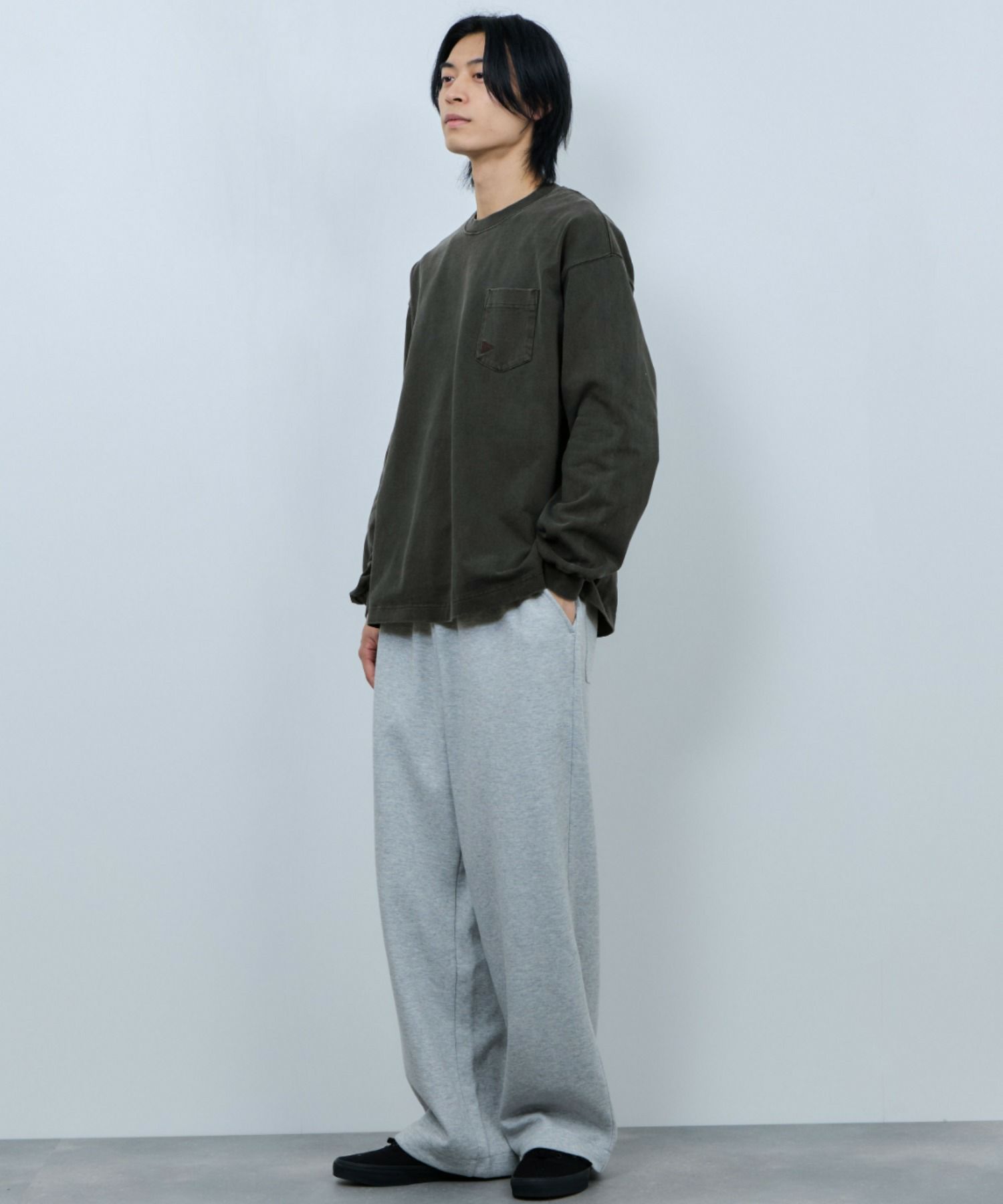 NAVY  リラックスヘビーウェイト長袖Tシャツ メンズ商品画像-13