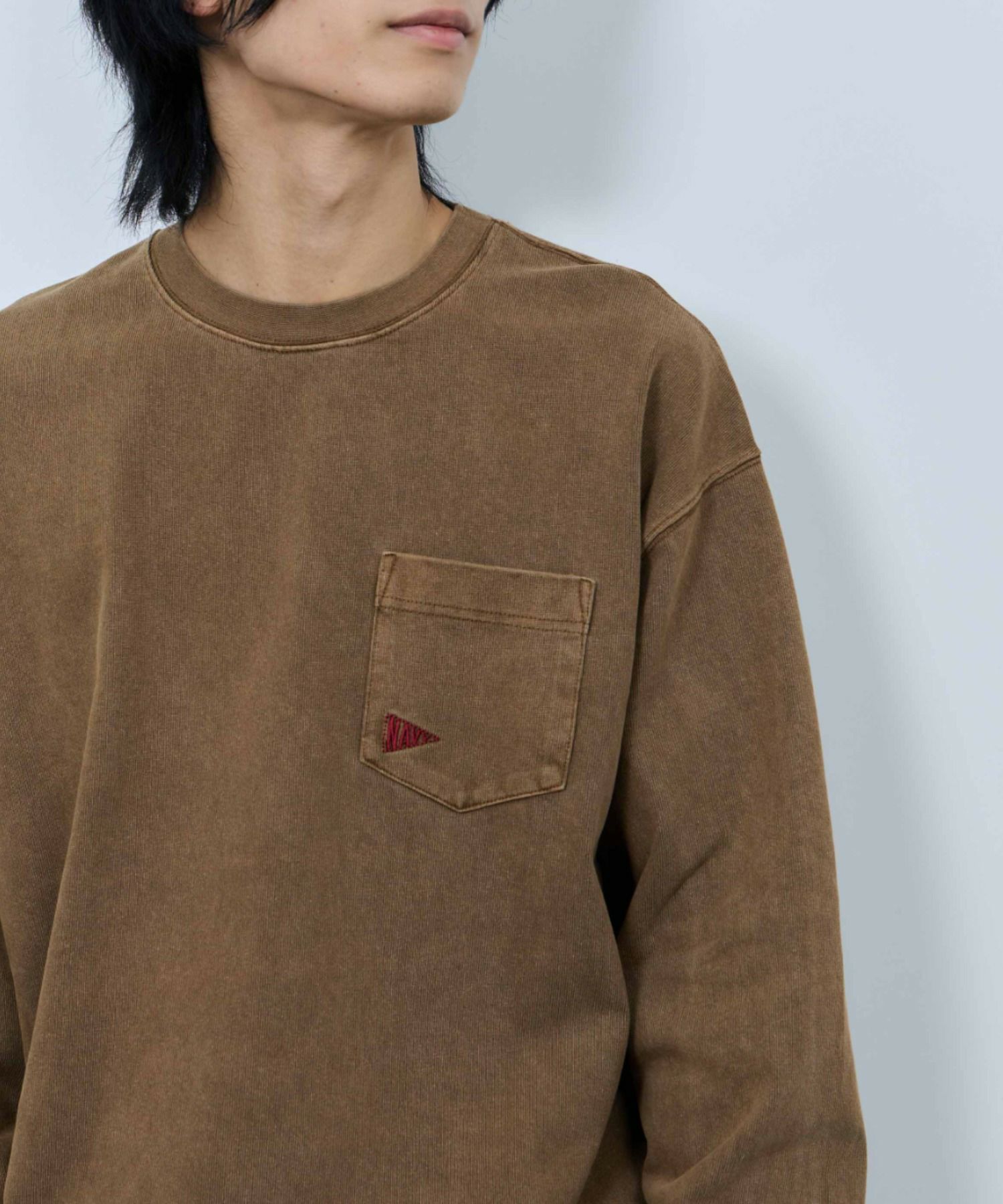 NAVY リラックスヘビーウェイト長袖Tシャツ メンズ