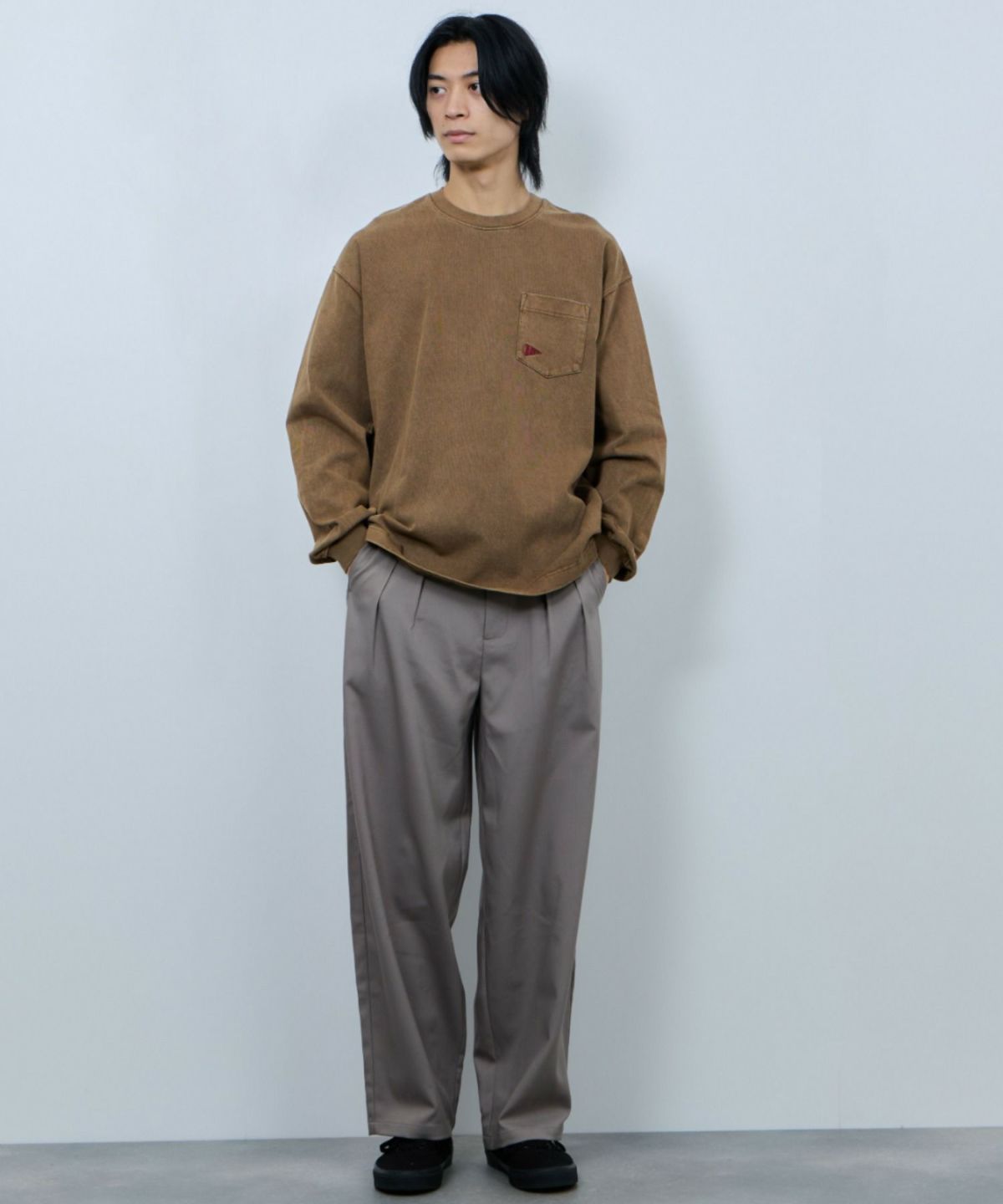 NAVY リラックスヘビーウェイト長袖Tシャツ メンズ