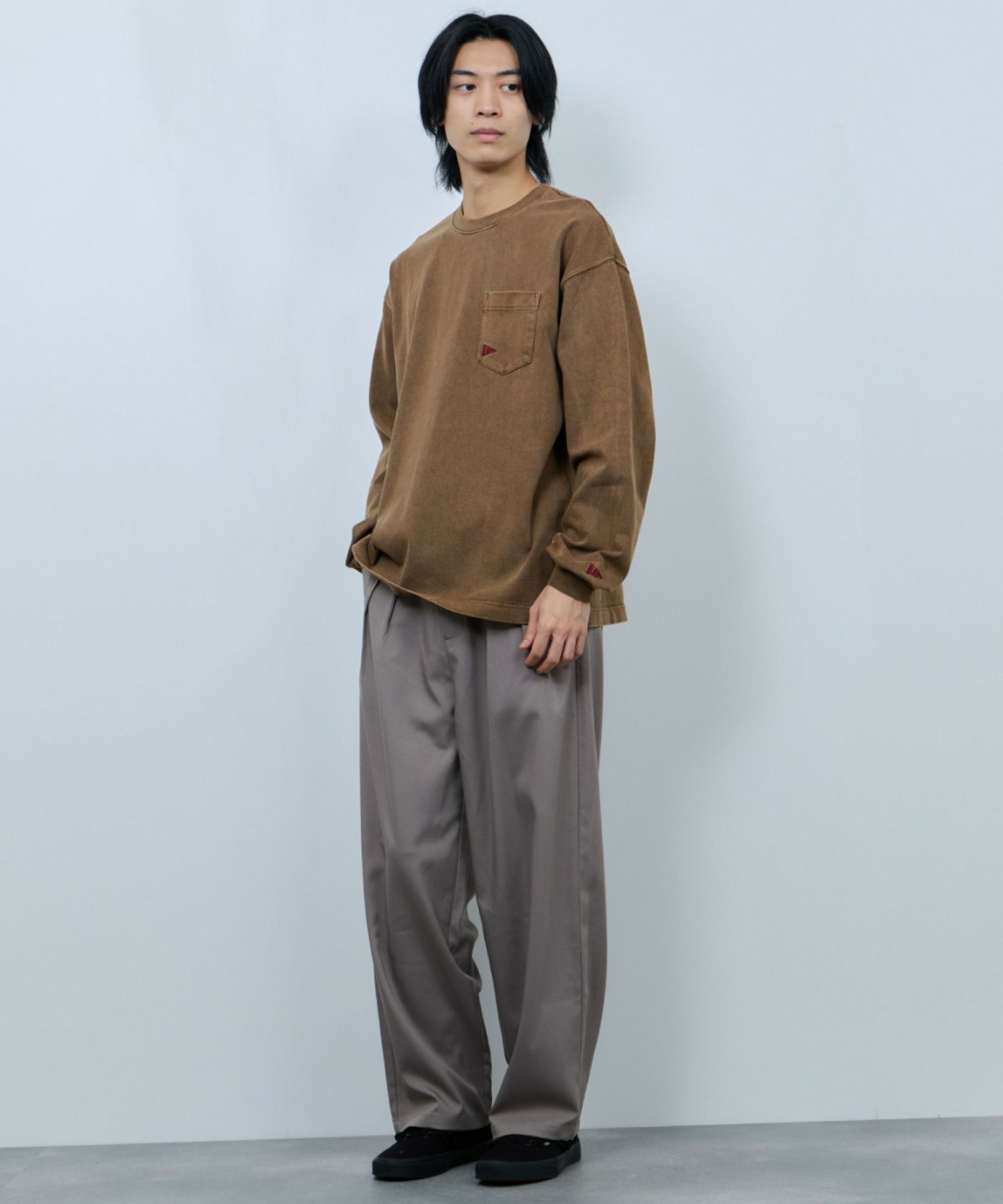 NAVY  リラックスヘビーウェイト長袖Tシャツ メンズ商品サムネイル-18