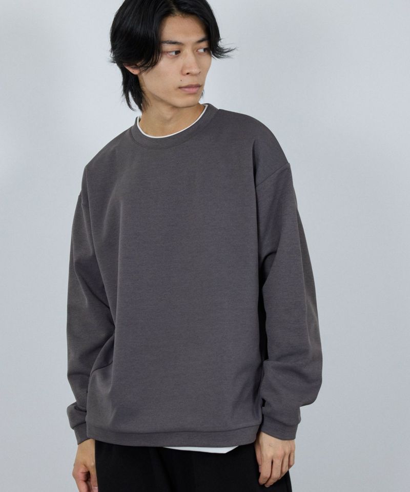 URBAN COLLECTION Air Smoosy 全方向ストレッチ ダンボールニットクルートレーナー メンズ商品画像-3