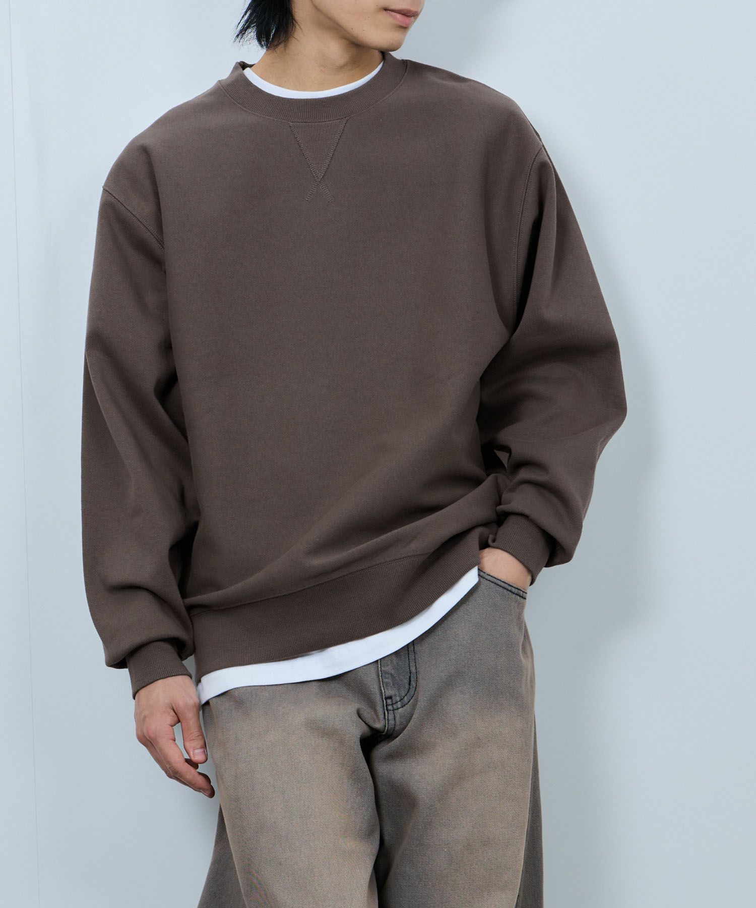 NAVY ヘビーウェイト ガゼットクルーネックスウェット メンズ