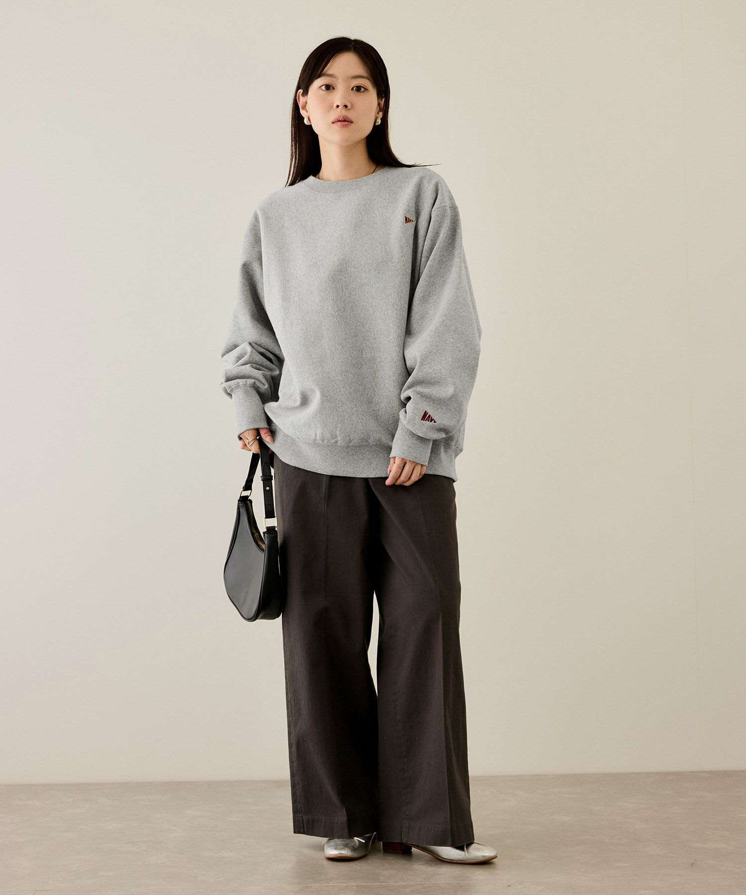 [値下げ]NAVY  ヘビーウェイト ワンポイント刺繍クルーネックスウェット メンズ商品画像-14