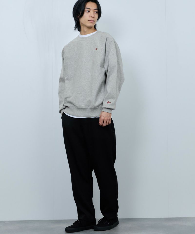 NAVY  ヘビーウェイト ワンポイント刺繍クルーネックスウェット メンズ商品画像-17