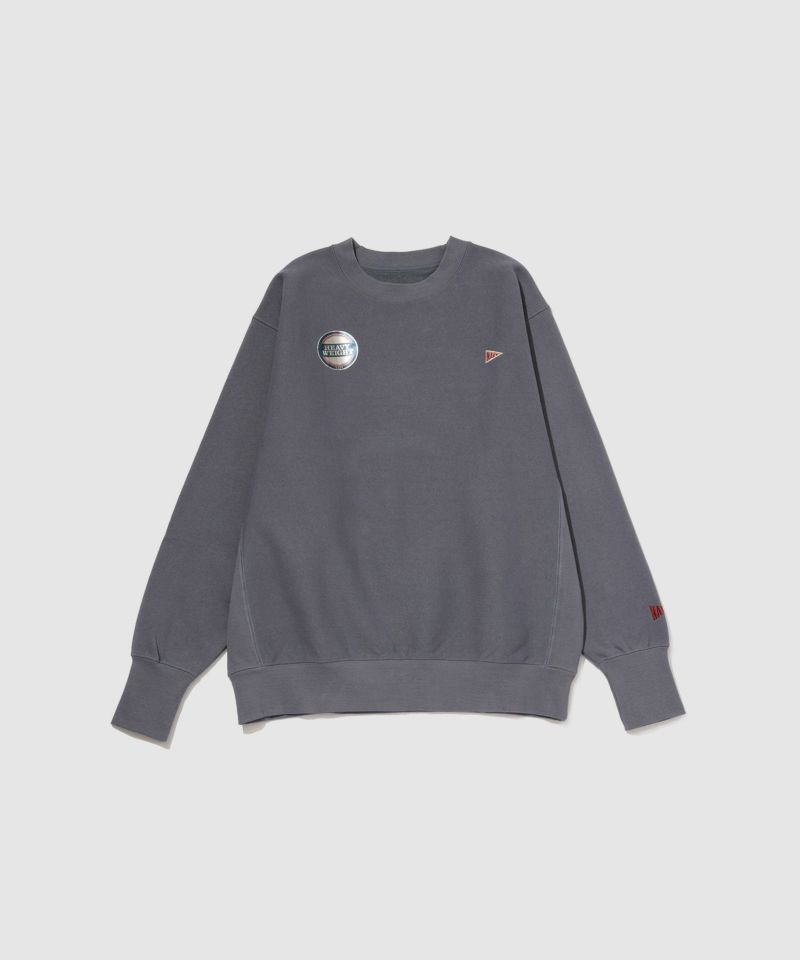 NAVY ヘビーウェイト ワンポイント刺繍クルーネックスウェット メンズ