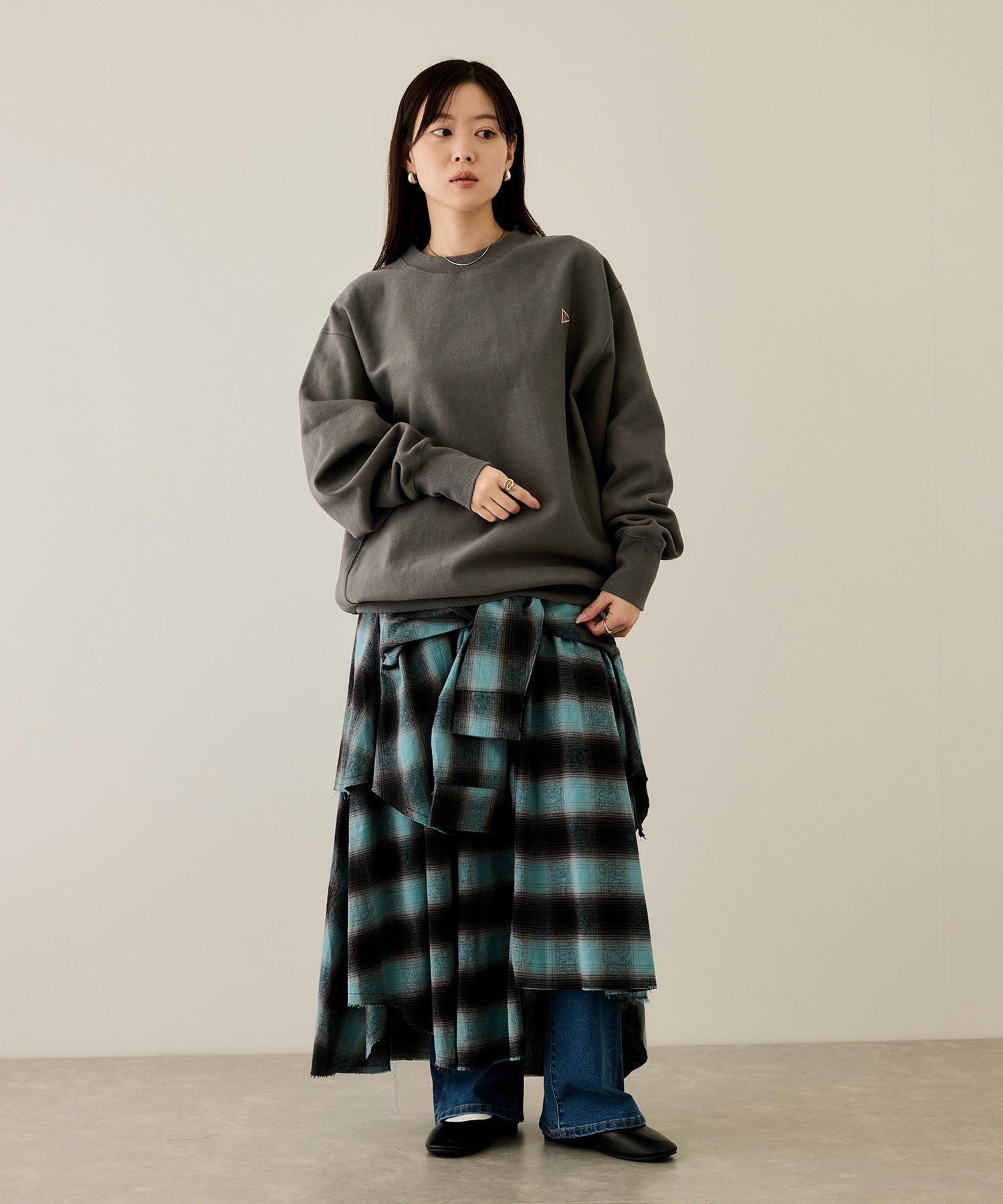 [値下げ]NAVY  ヘビーウェイト ワンポイント刺繍クルーネックスウェット メンズ商品画像-20