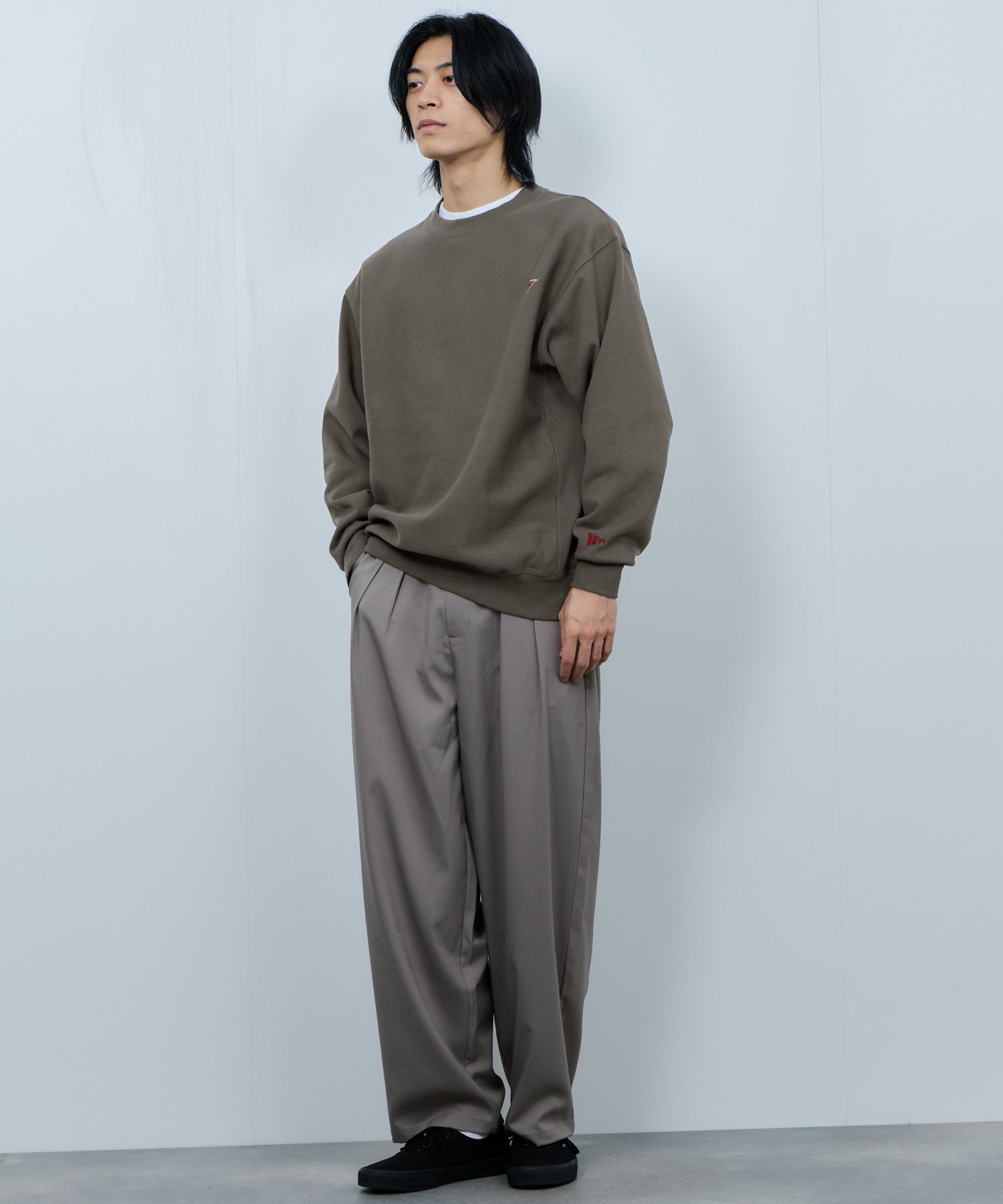 [値下げ]NAVY  ヘビーウェイト ワンポイント刺繍クルーネックスウェット メンズ商品画像-23