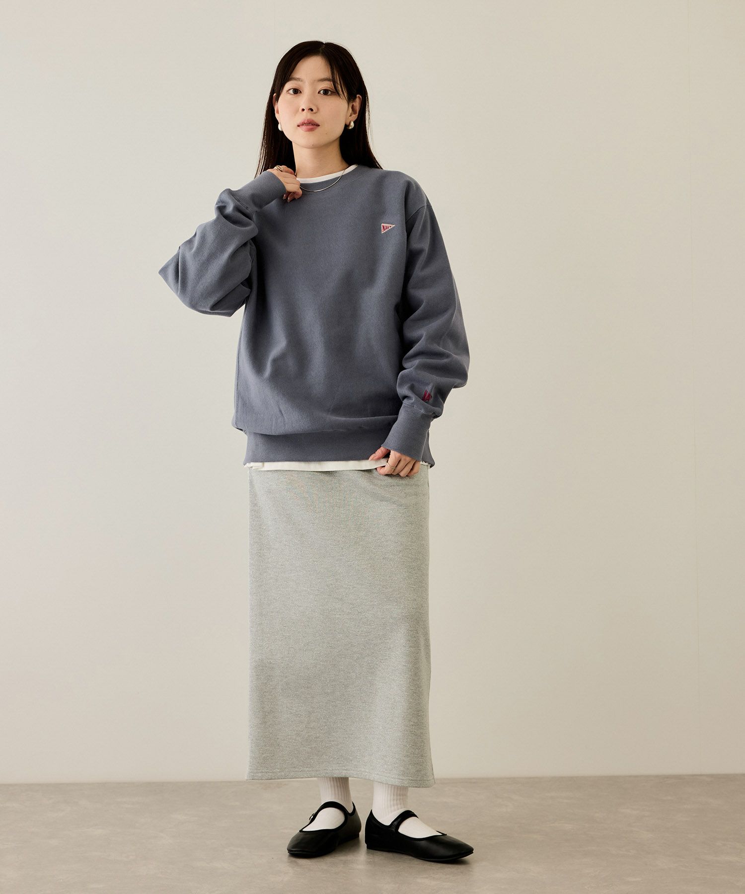 [値下げ]NAVY  ヘビーウェイト ワンポイント刺繍クルーネックスウェット メンズ商品画像-26