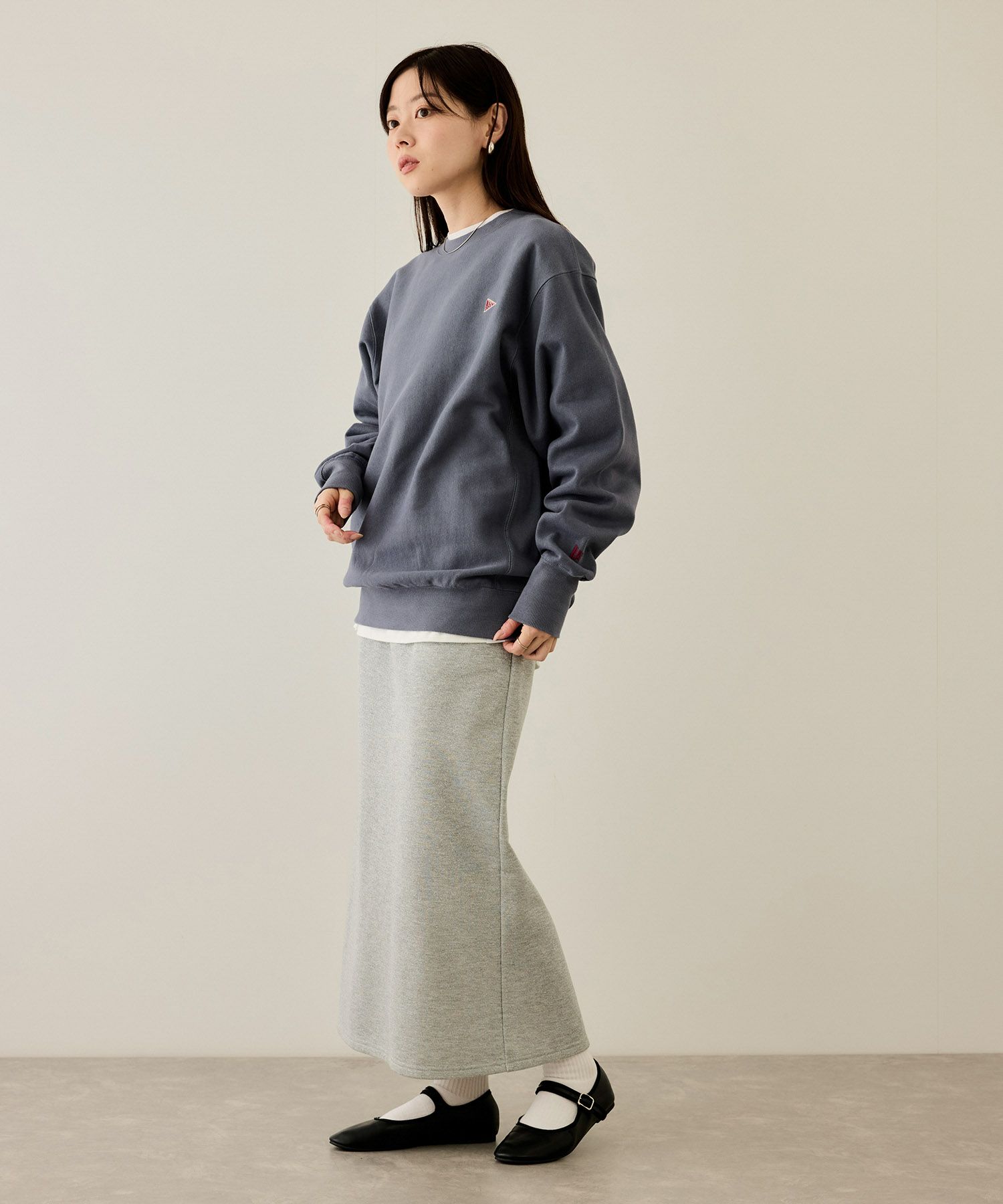 NAVY  ヘビーウェイト ワンポイント刺繍クルーネックスウェット メンズ商品画像-27