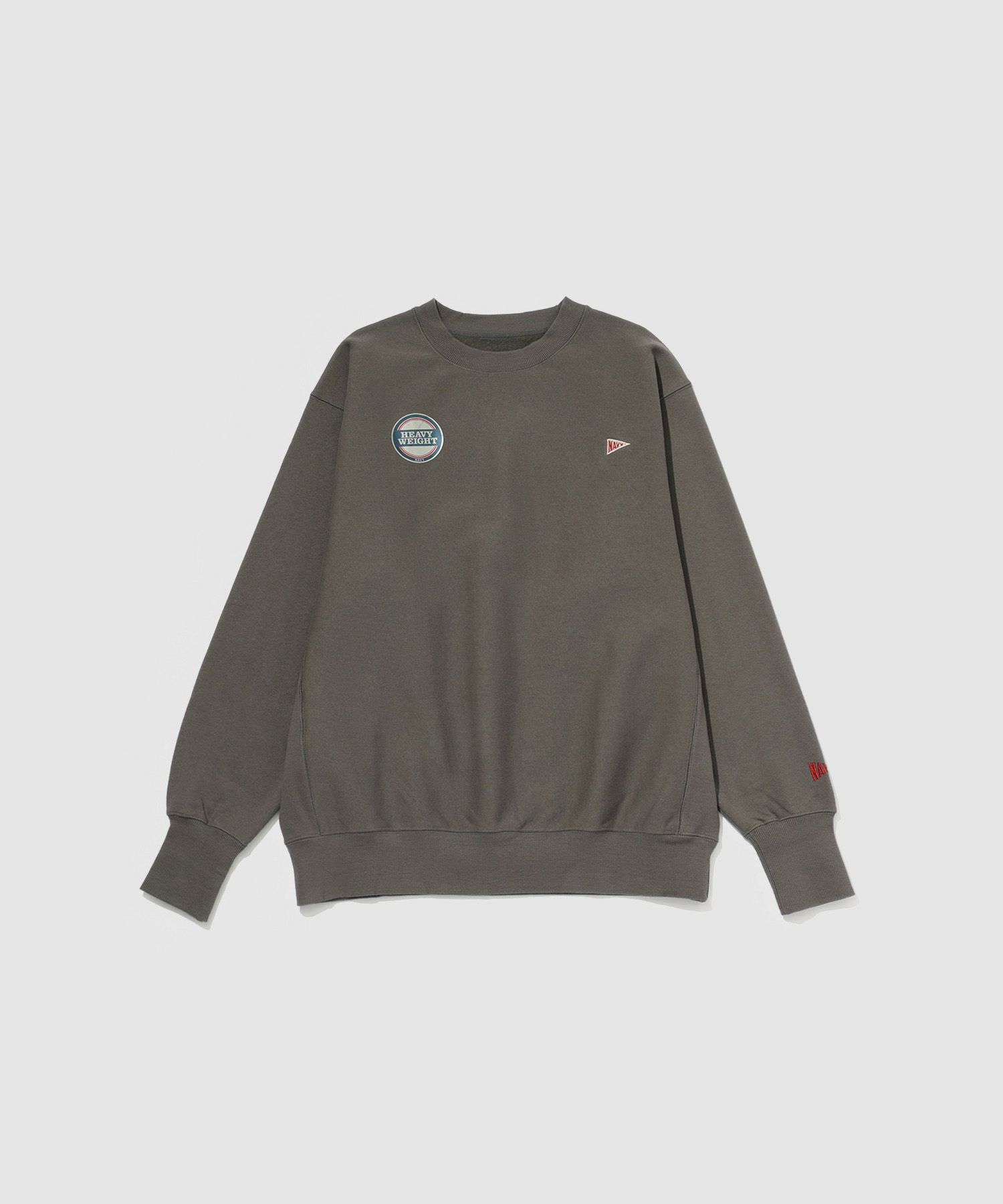 NAVY  ヘビーウェイト ワンポイント刺繍クルーネックスウェット メンズ商品画像-32