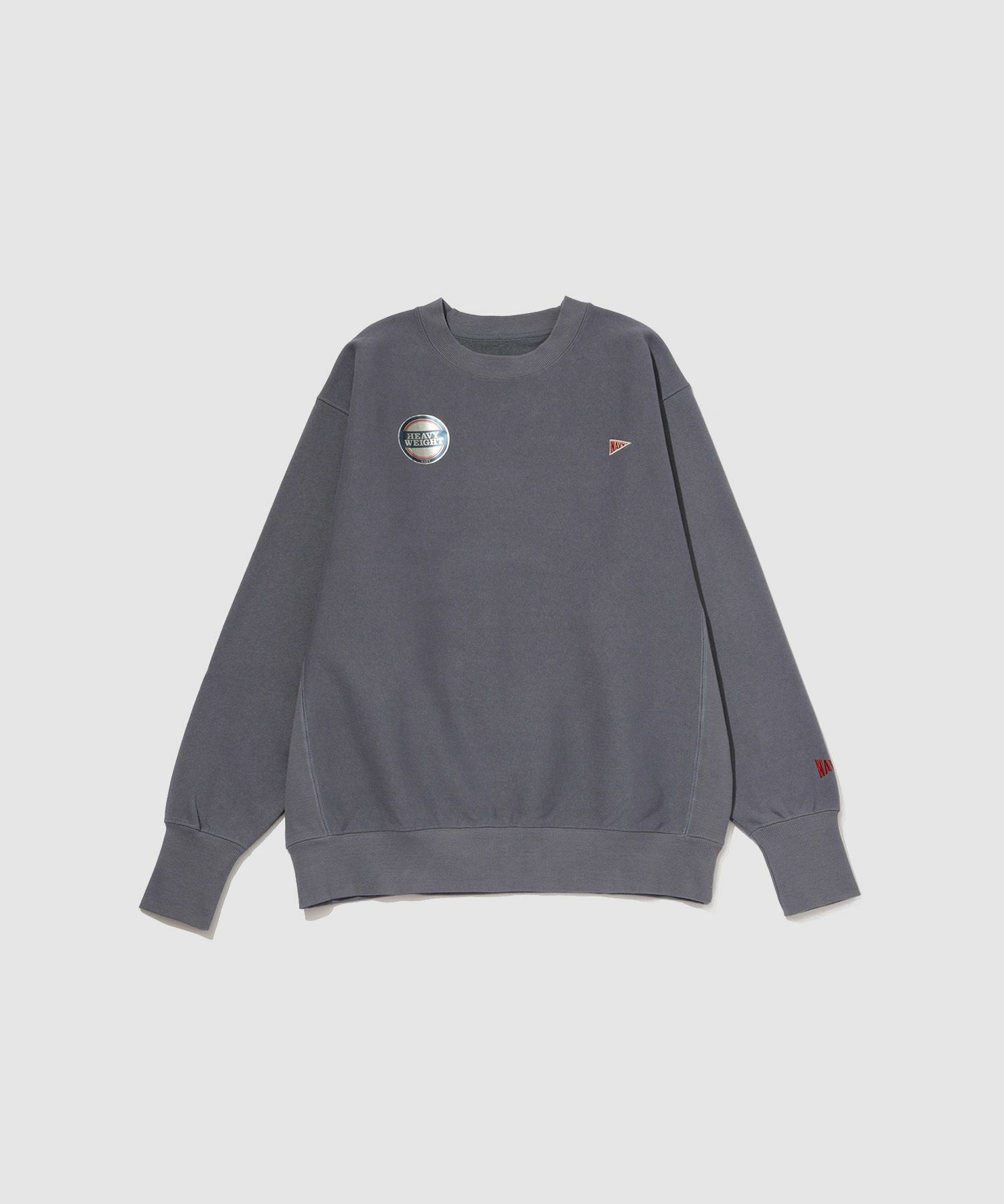 NAVY  ヘビーウェイト ワンポイント刺繍クルーネックスウェット メンズ商品画像-33