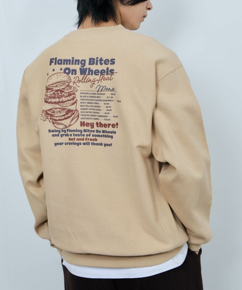 [値下げ]NAVY  ヘビーウェイト フードプリントクルーネックスウェット メンズ商品画像-2