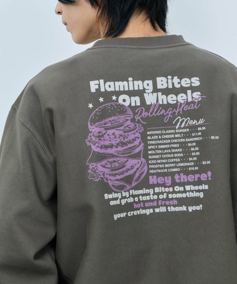 [値下げ]NAVY  ヘビーウェイト フードプリントクルーネックスウェット メンズ商品画像-4