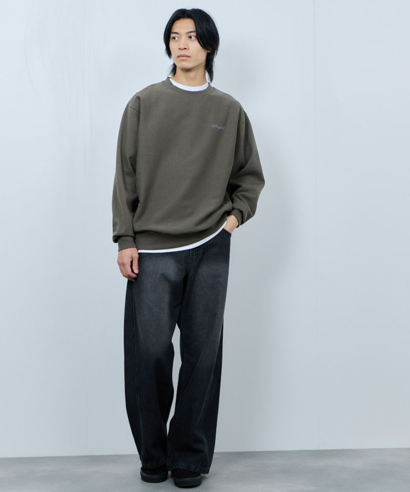 [値下げ]NAVY  ヘビーウェイト フードプリントクルーネックスウェット メンズ商品画像-6