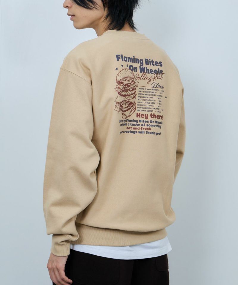 [値下げ]NAVY  ヘビーウェイト フードプリントクルーネックスウェット メンズ商品画像-8