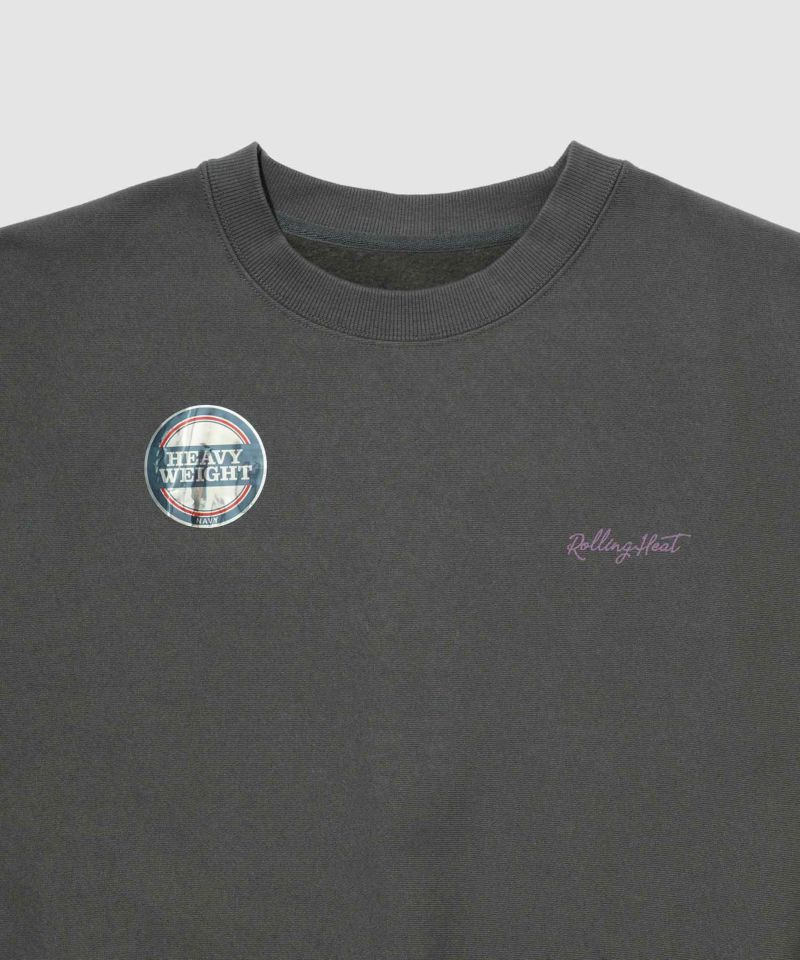 [値下げ]NAVY  ヘビーウェイト フードプリントクルーネックスウェット メンズ商品画像-13