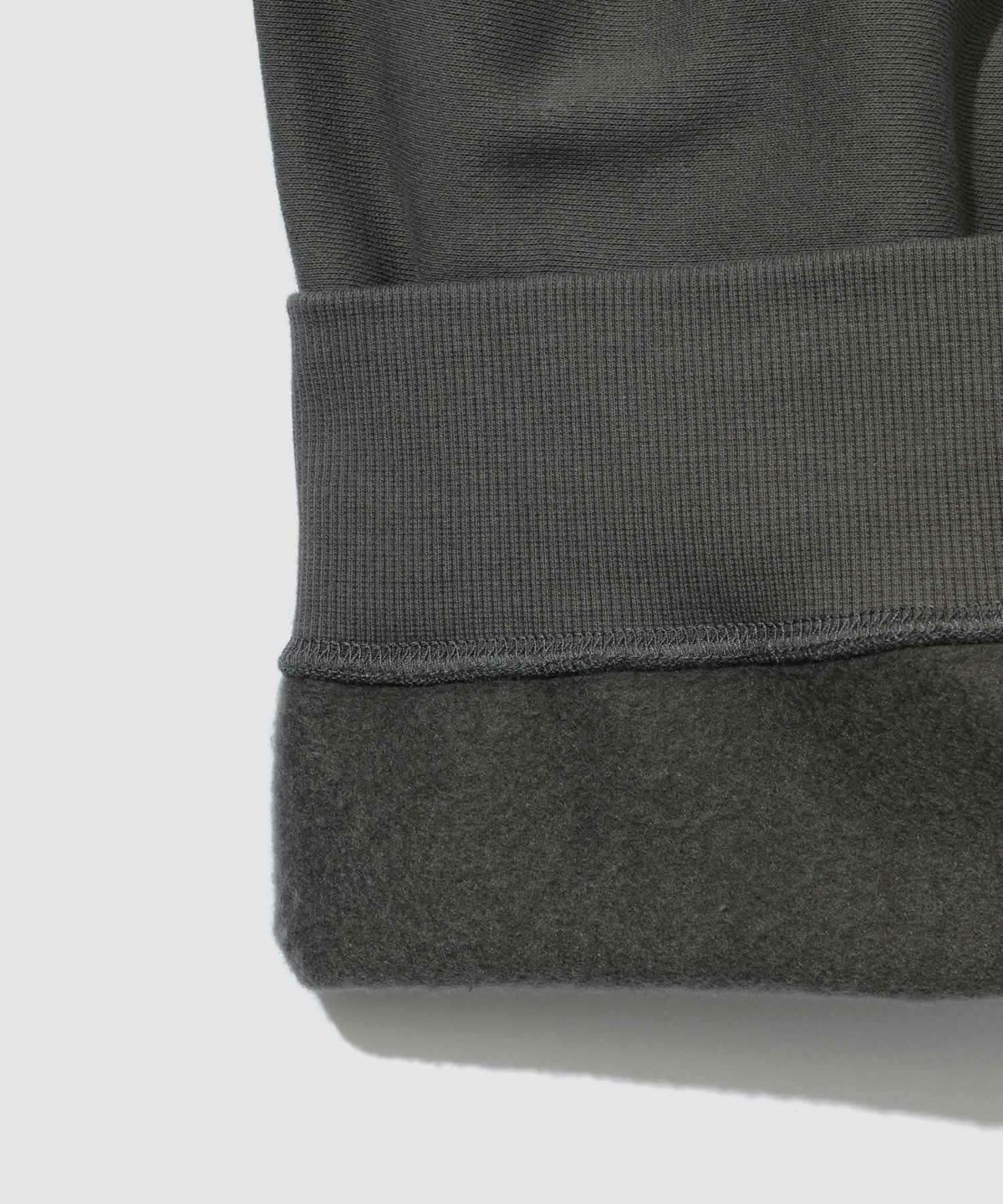 NAVY ヘビーウェイト フードプリントクルーネックスウェット メンズ