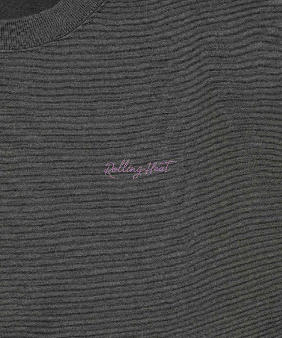 NAVY ヘビーウェイト フードプリントクルーネックスウェット メンズ