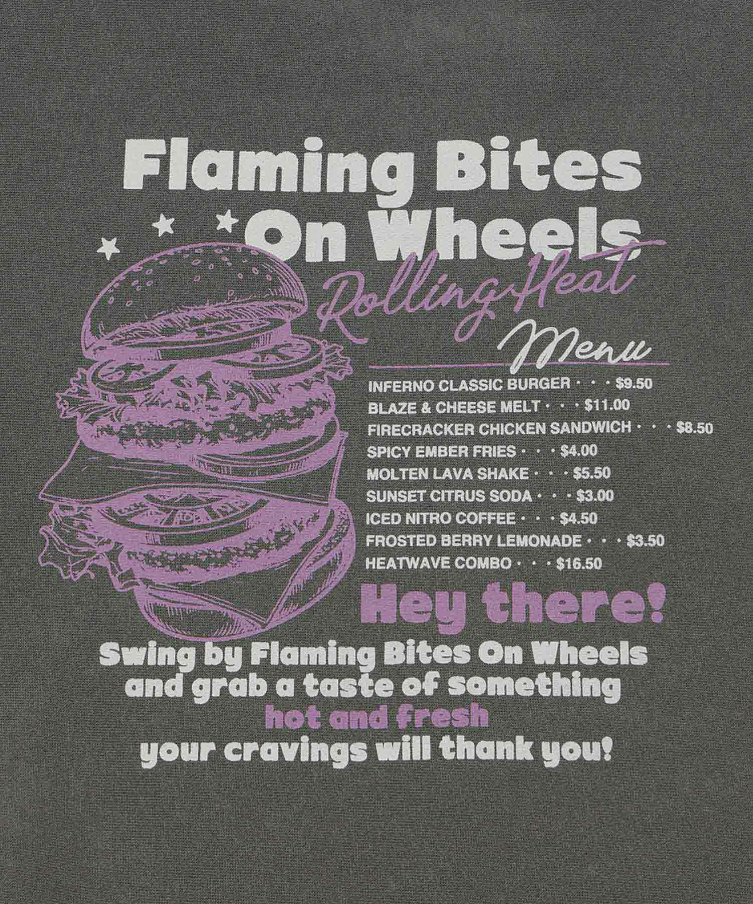 NAVY ヘビーウェイト フードプリントクルーネックスウェット メンズ