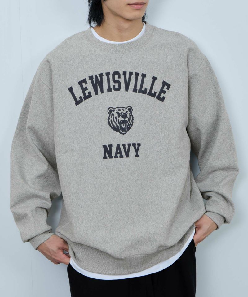 NAVY  ヘビーウェイト カレッジプリントクルーネックスウェット メンズ商品画像-2
