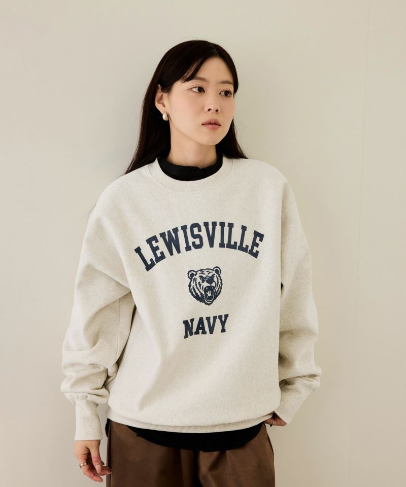 NAVY  ヘビーウェイト カレッジプリントクルーネックスウェット メンズ商品画像-4