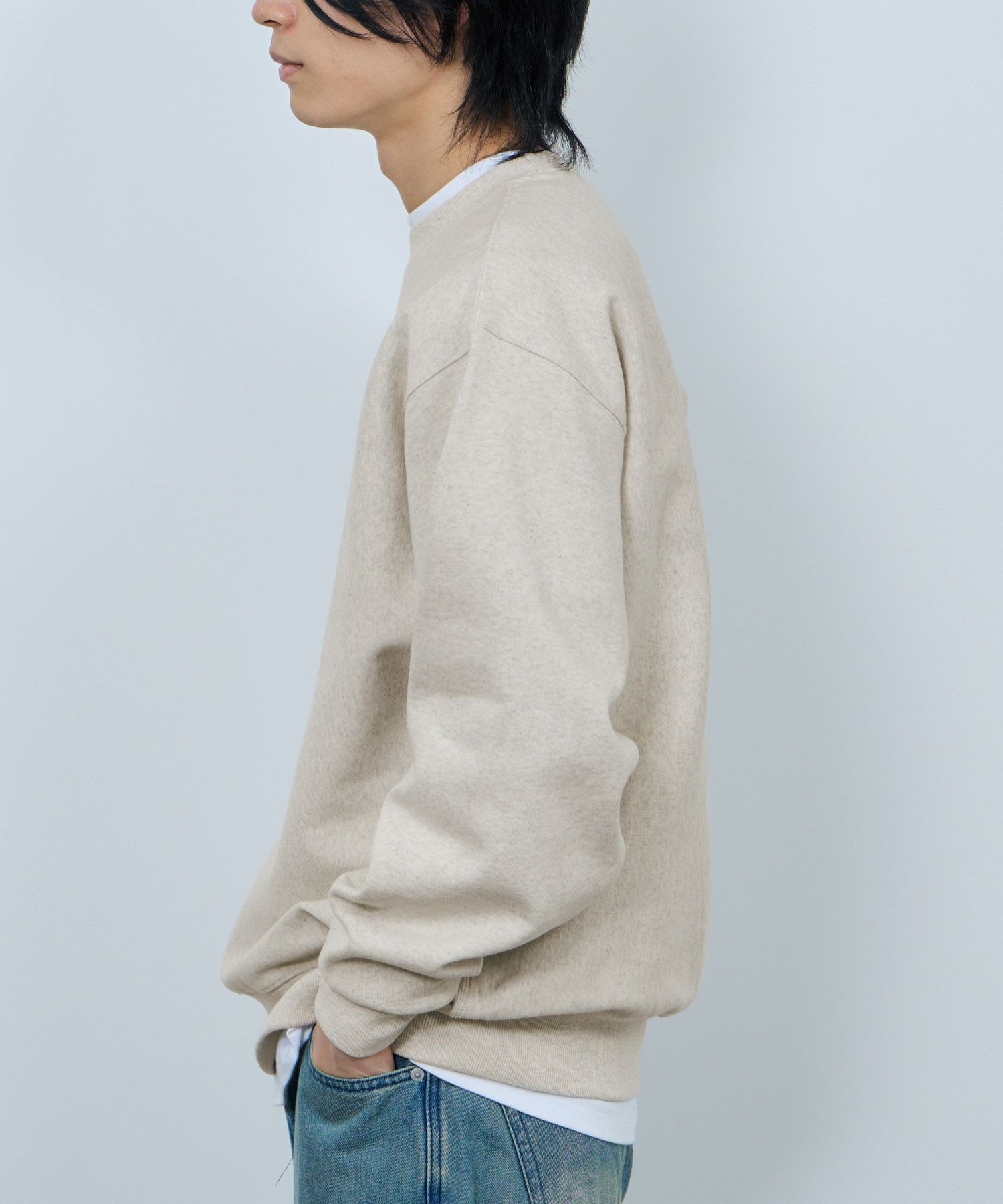 NAVY ヘビーウェイト カレッジプリントクルーネックスウェット メンズ