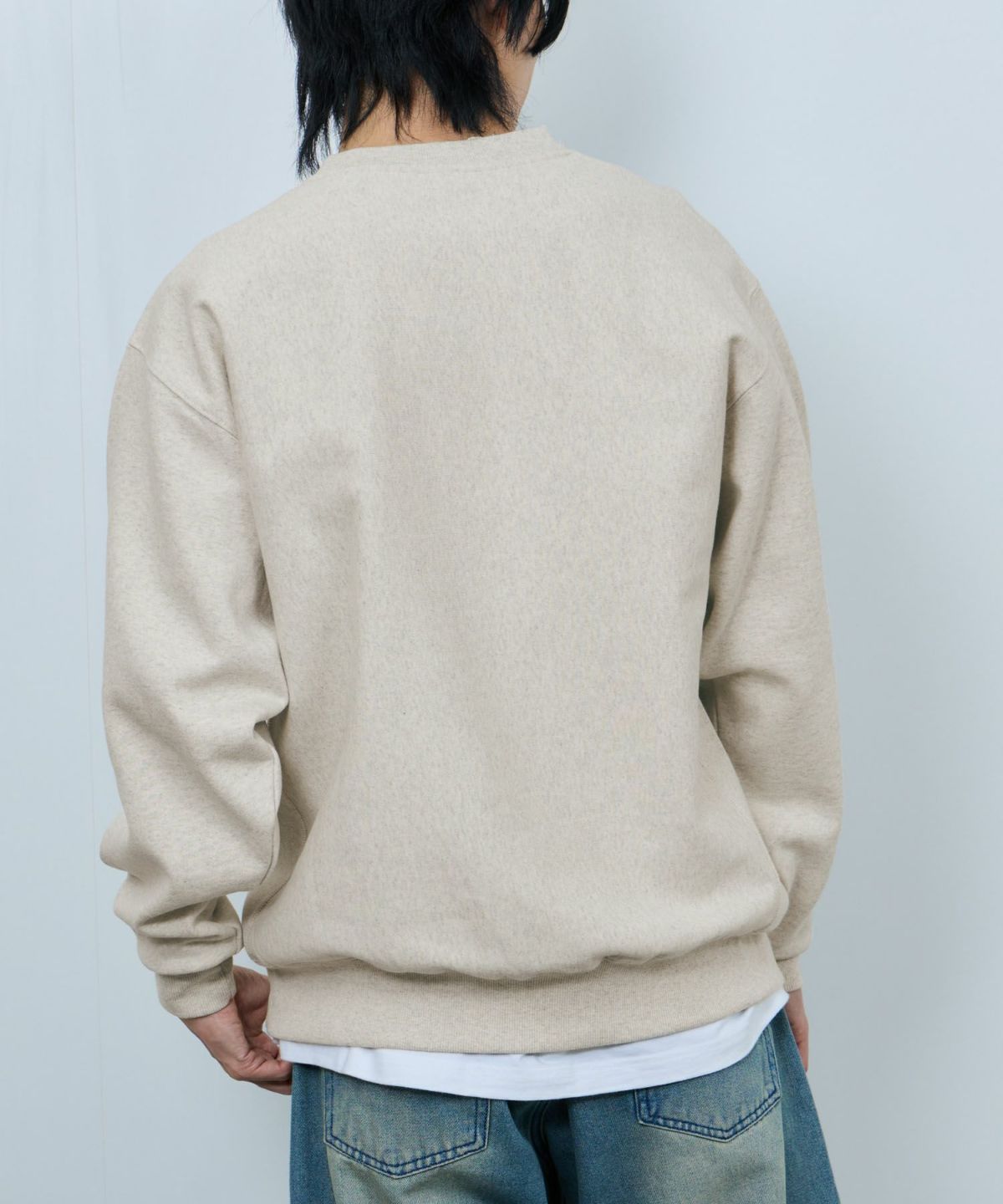 NAVY ヘビーウェイト カレッジプリントクルーネックスウェット メンズ