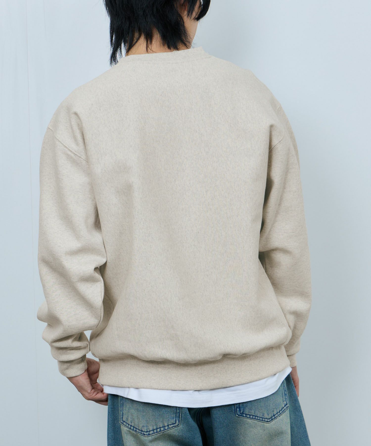 NAVY ヘビーウェイト カレッジプリントクルーネックスウェット メンズ