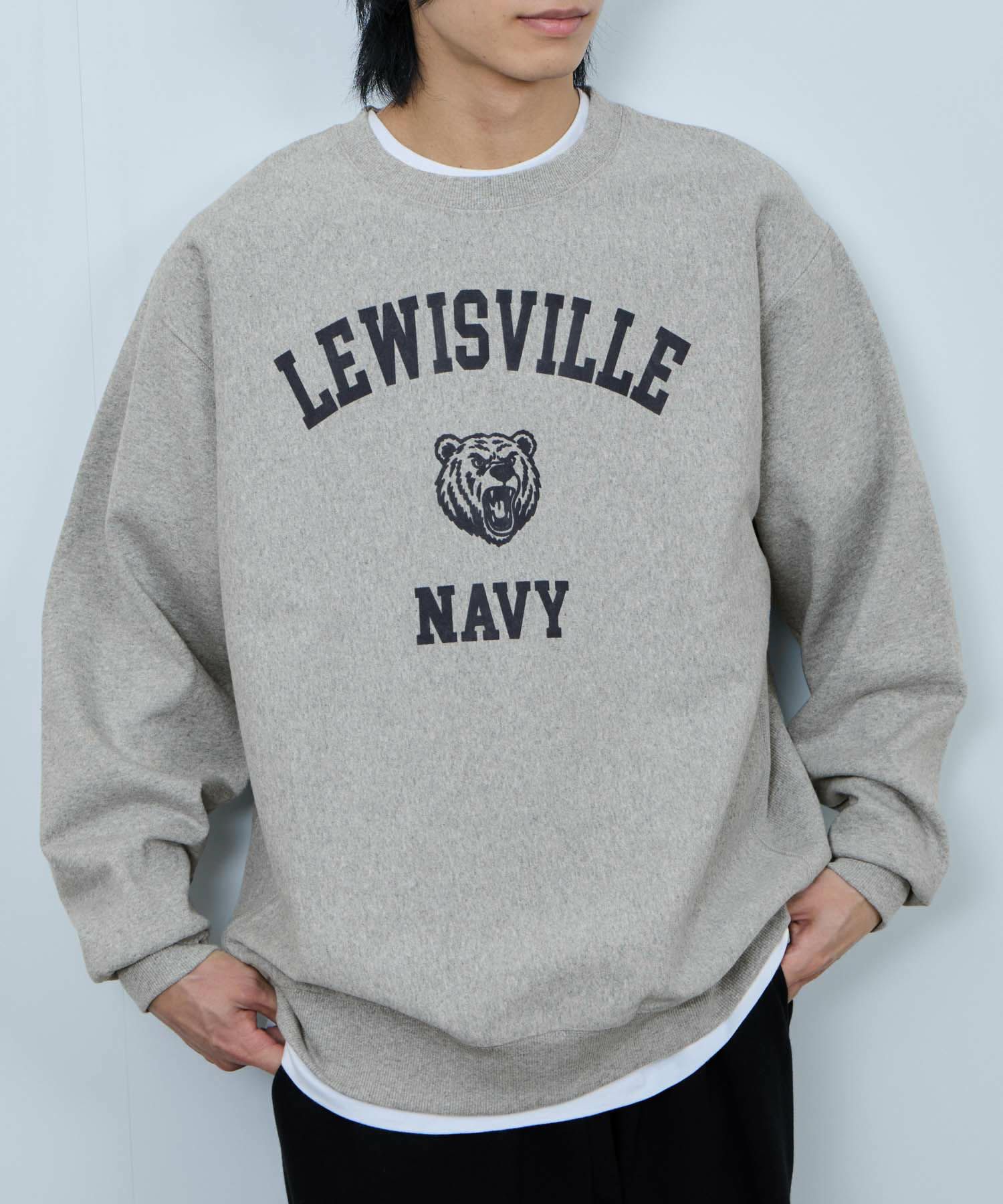 [値下げ]NAVY  ヘビーウェイト カレッジプリントクルーネックスウェット メンズ商品サムネイル-17