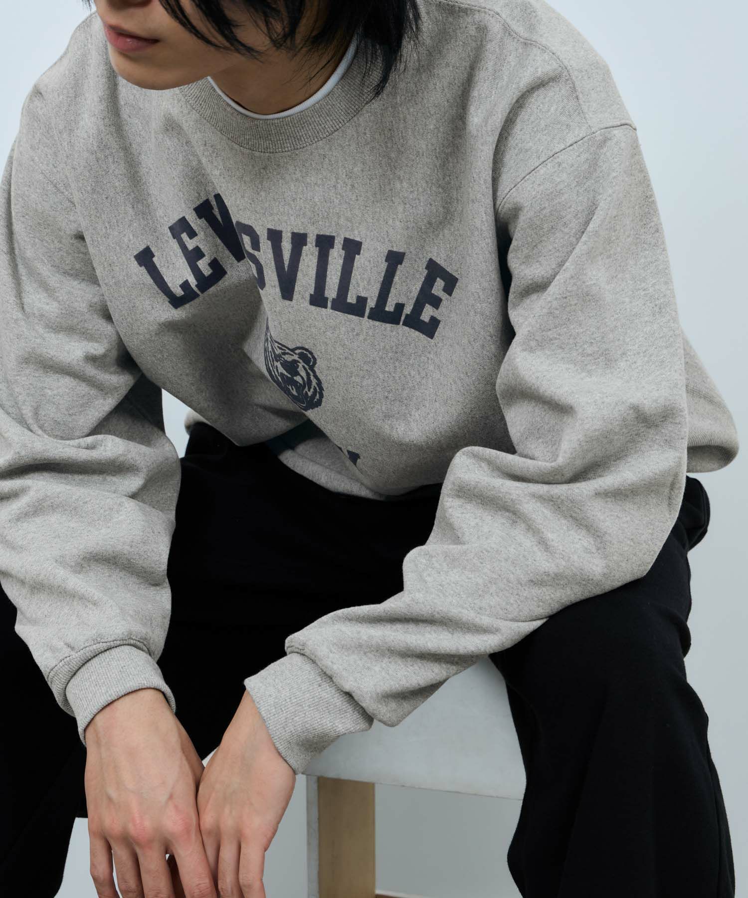 NAVY ヘビーウェイト カレッジプリントクルーネックスウェット メンズ