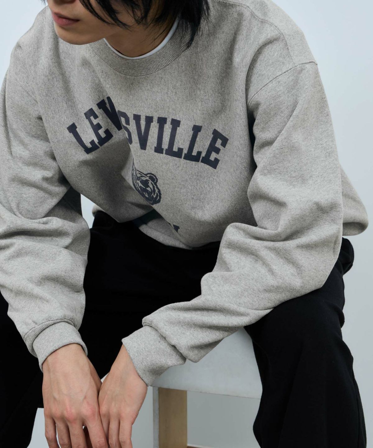 NAVY ヘビーウェイト カレッジプリントクルーネックスウェット メンズ