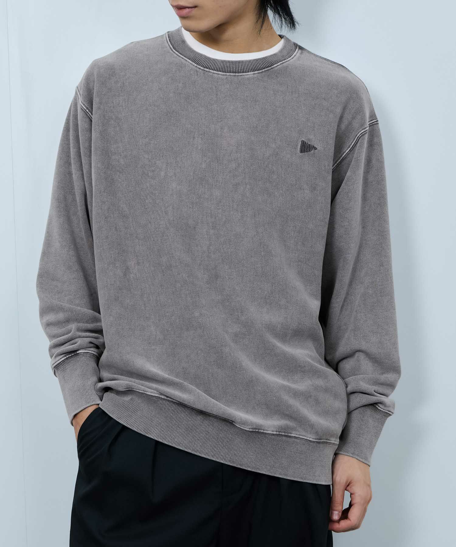 [値下げ]NAVY  ヘビーウェイト 裏毛アシッド加工クルーネックスウェット メンズ商品画像-10