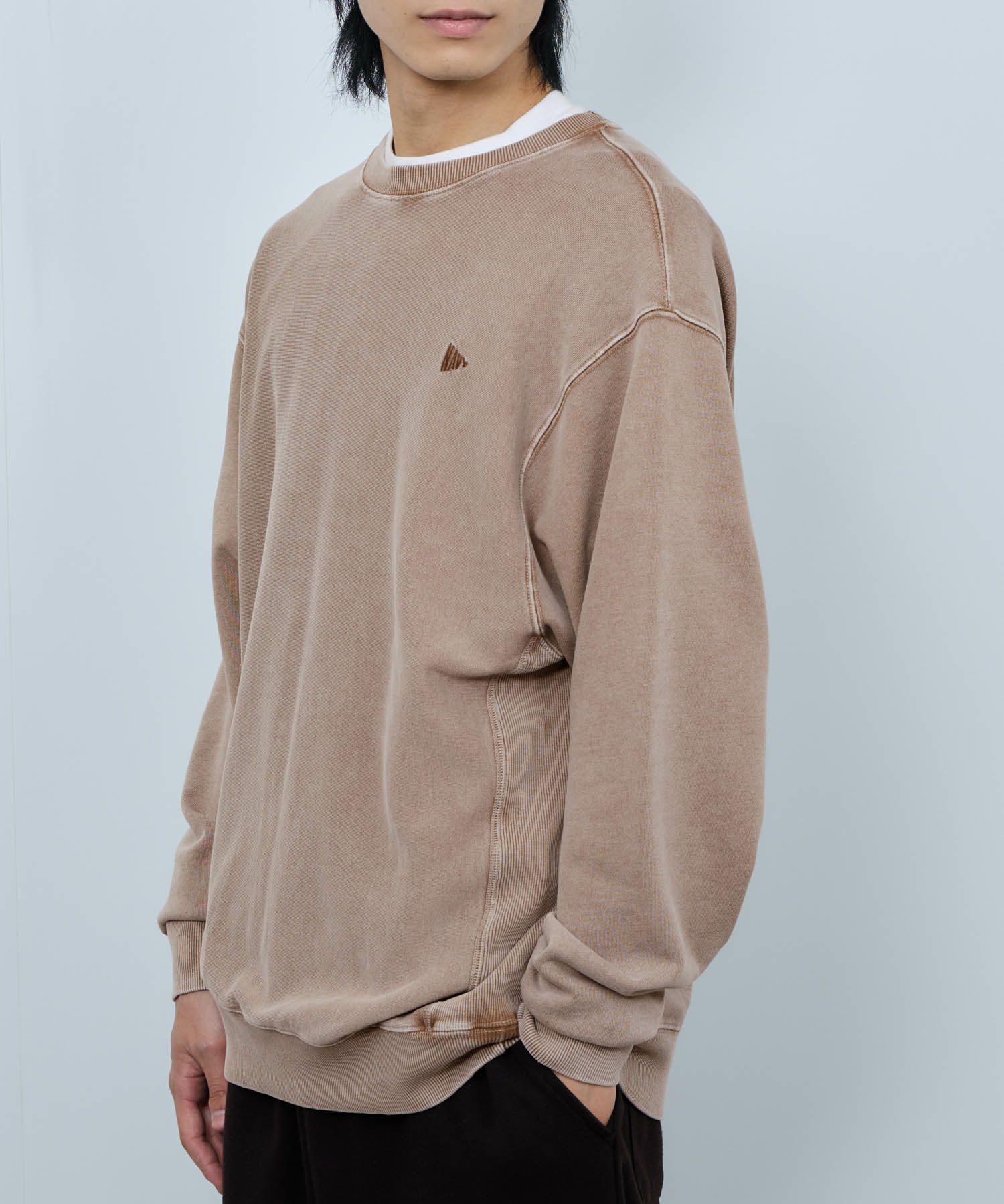 NAVY ヘビーウェイト 裏毛アシッド加工クルーネックスウェット メンズ商品画像-16