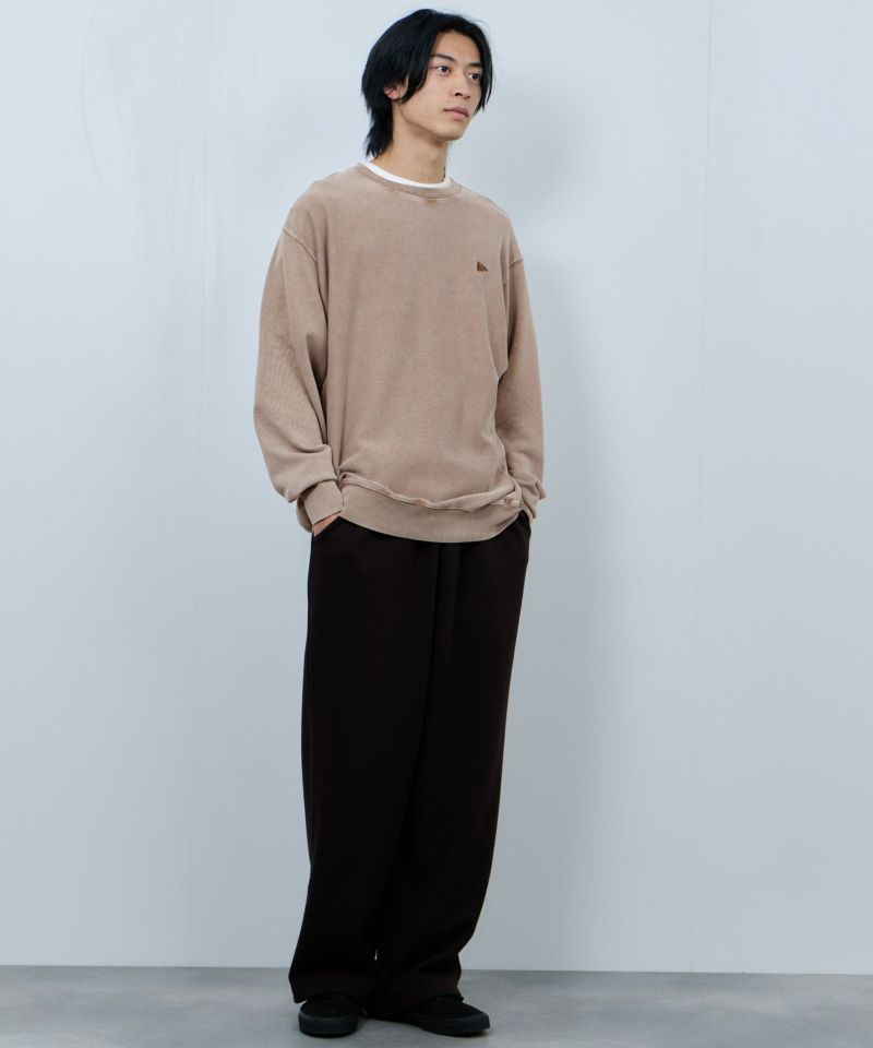 NAVY  ヘビーウェイト 裏毛アシッド加工クルーネックスウェット メンズ商品画像-17