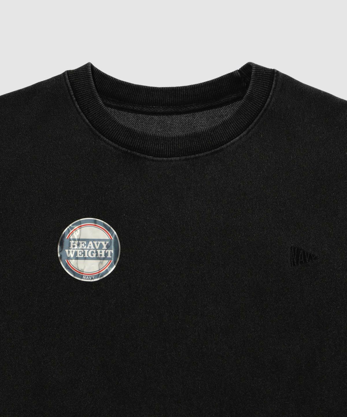 NAVY ヘビーウェイト 裏毛アシッド加工クルーネックスウェット メンズ