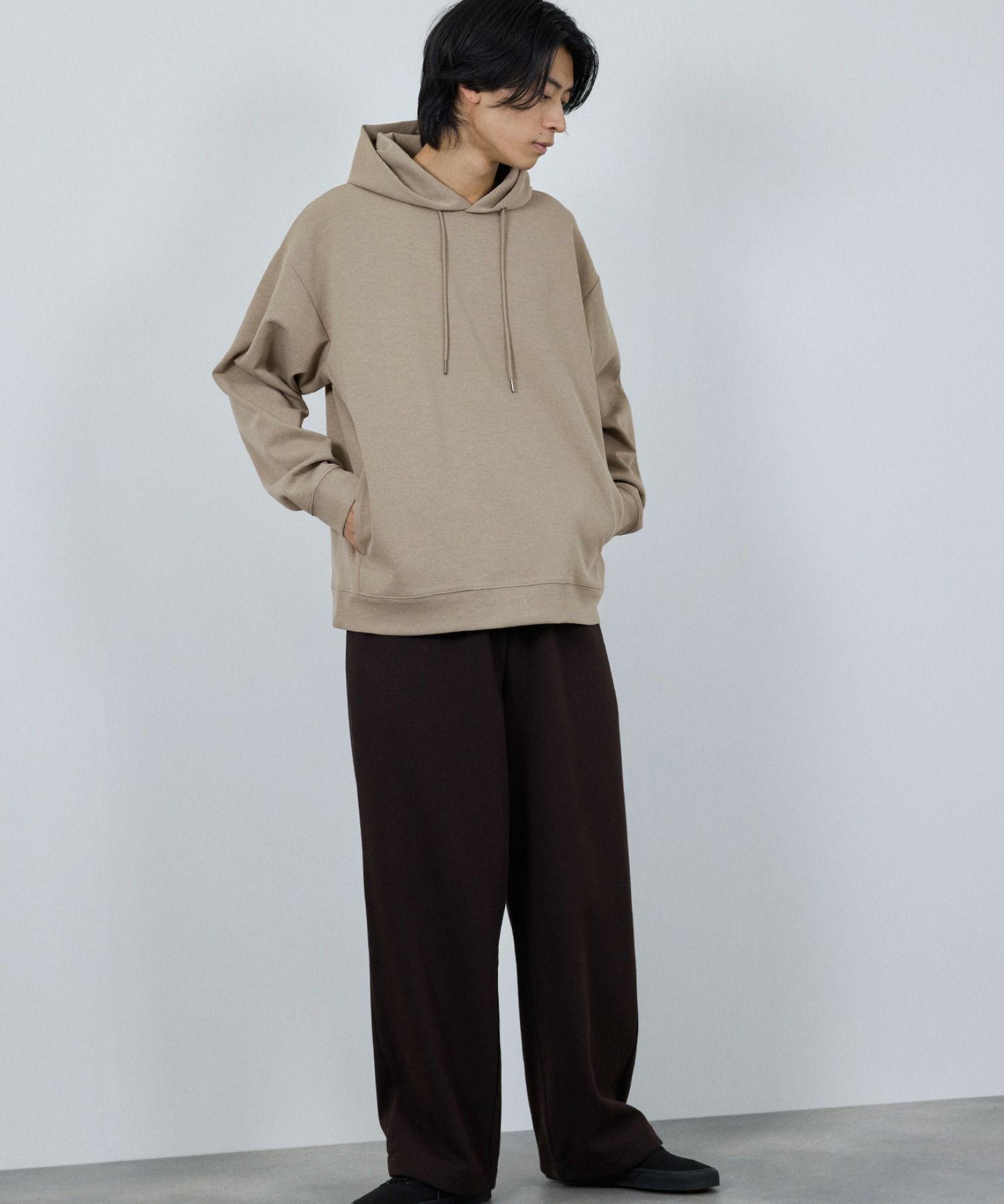 URBAN COLLECTION Air Smoosy 全方向ストレッチ ダンボールニットプルパーカー メンズ