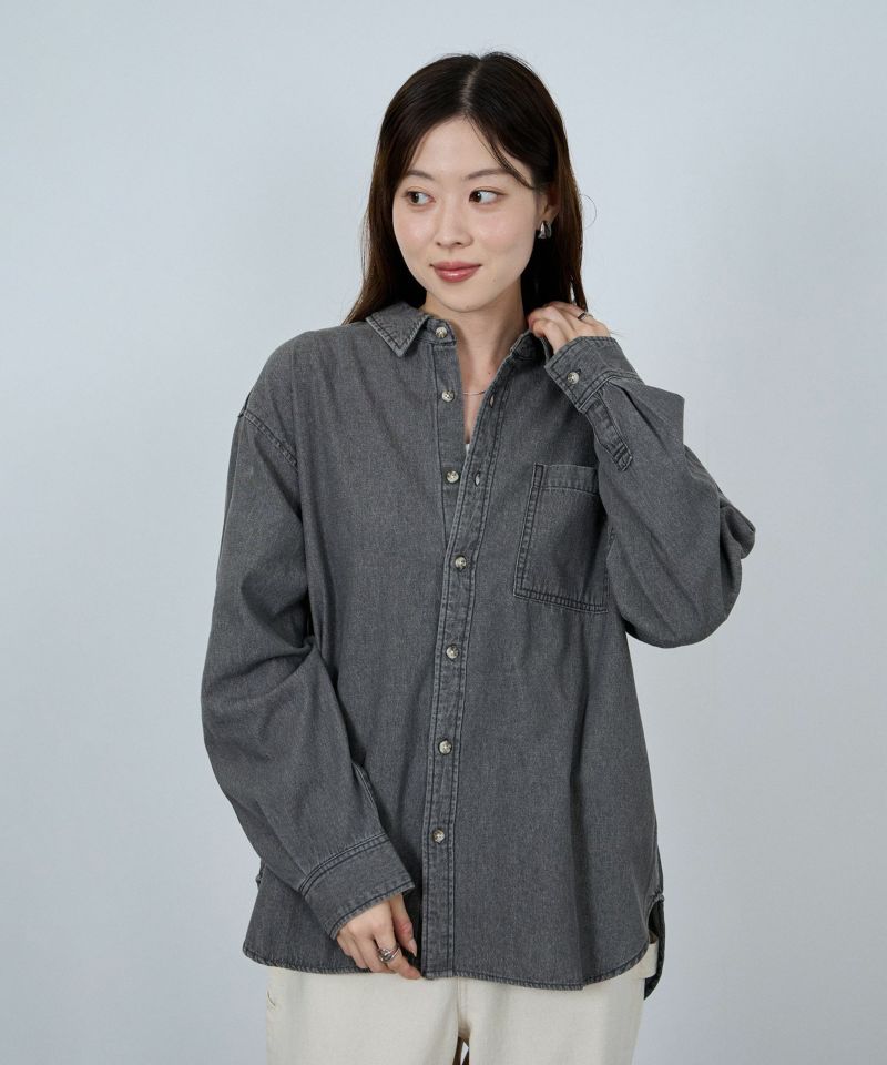 nAvy  ルーズデニムシャツ レディース商品画像-3