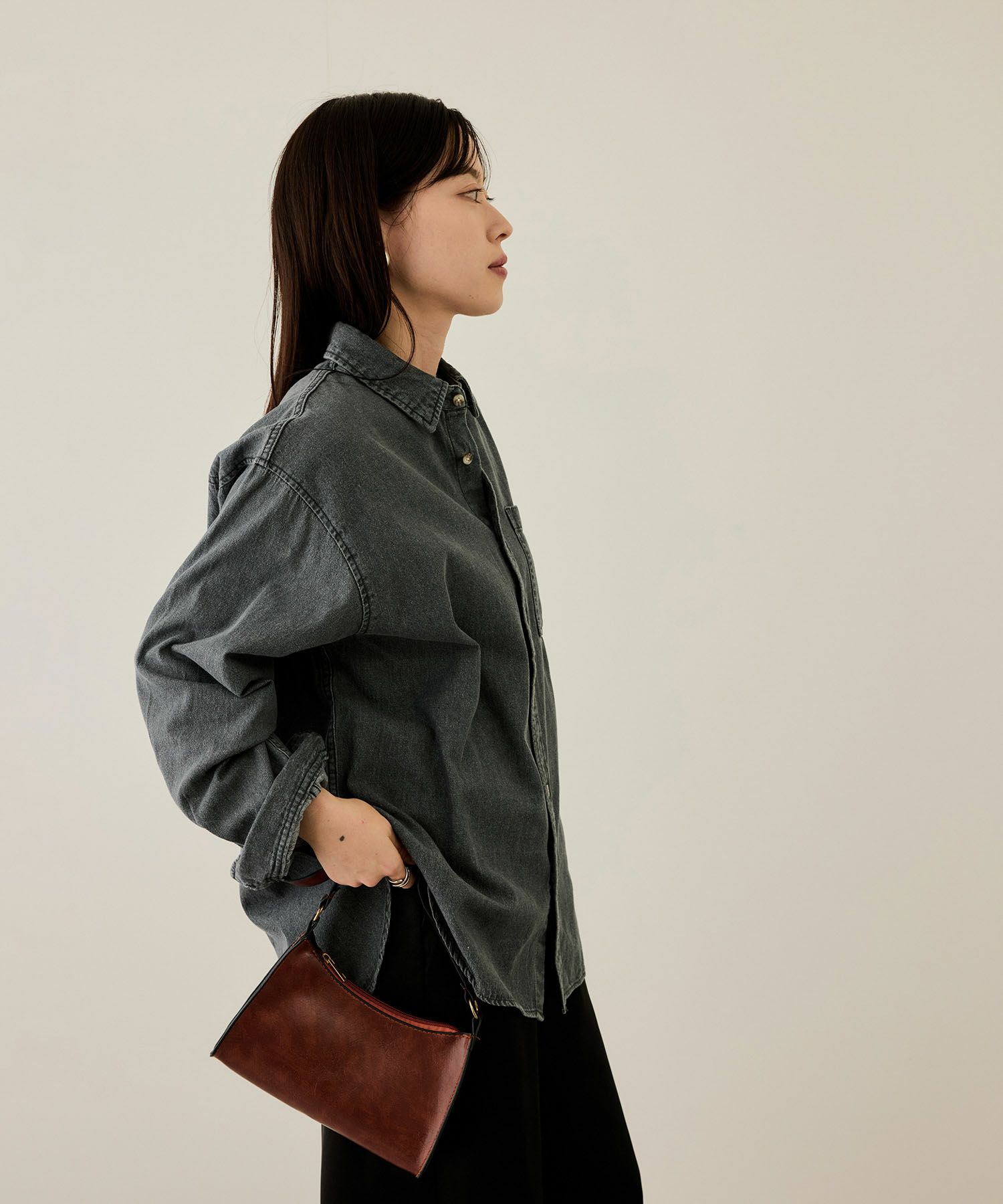 nAvy  ルーズデニムシャツ レディース商品画像-5