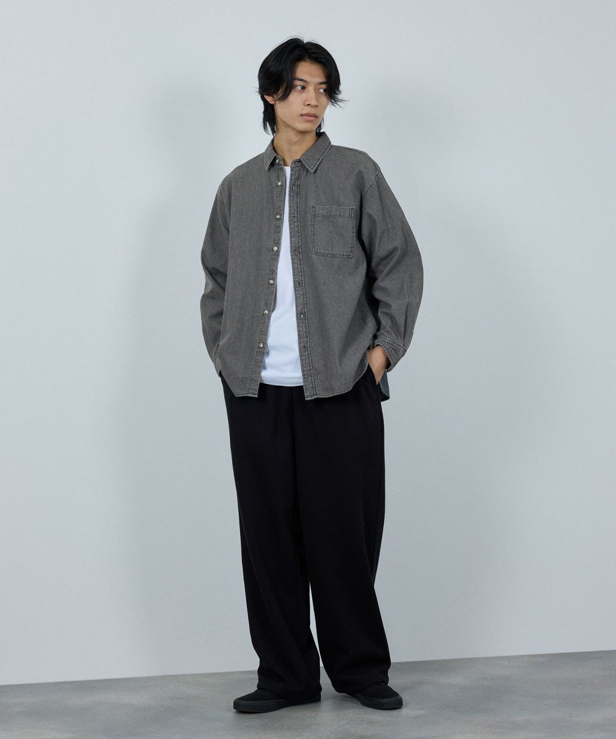 nAvy ルーズデニムシャツ レディース