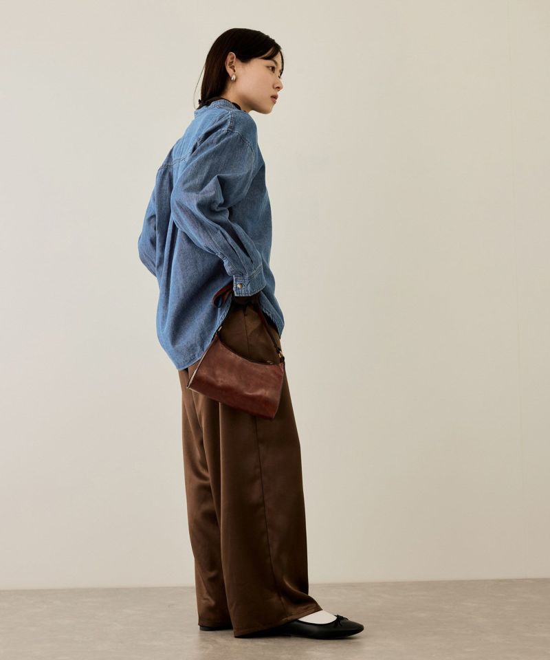 [値下げ]nAvy  ルーズデニムスタンドカラーシャツ レディース商品画像-8