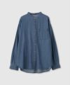 nAvy ルーズデニムスタンドカラーシャツ レディース