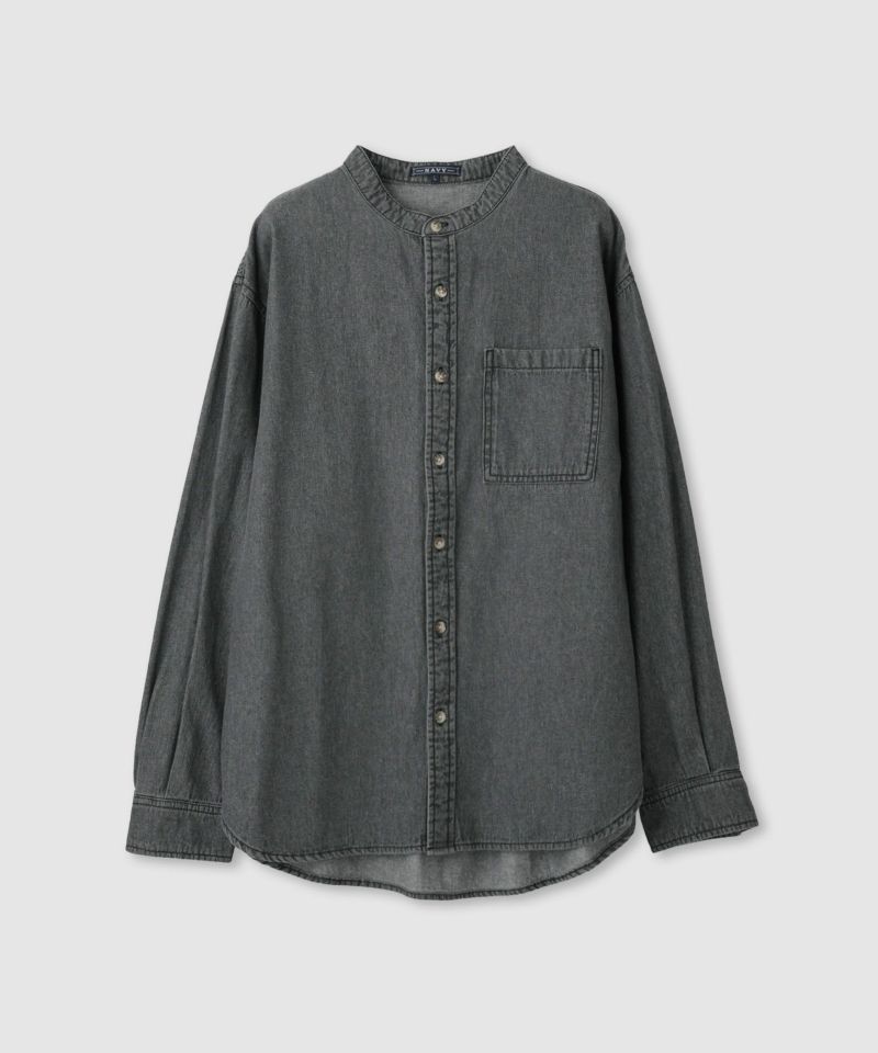 [値下げ]nAvy  ルーズデニムスタンドカラーシャツ レディース商品画像-14