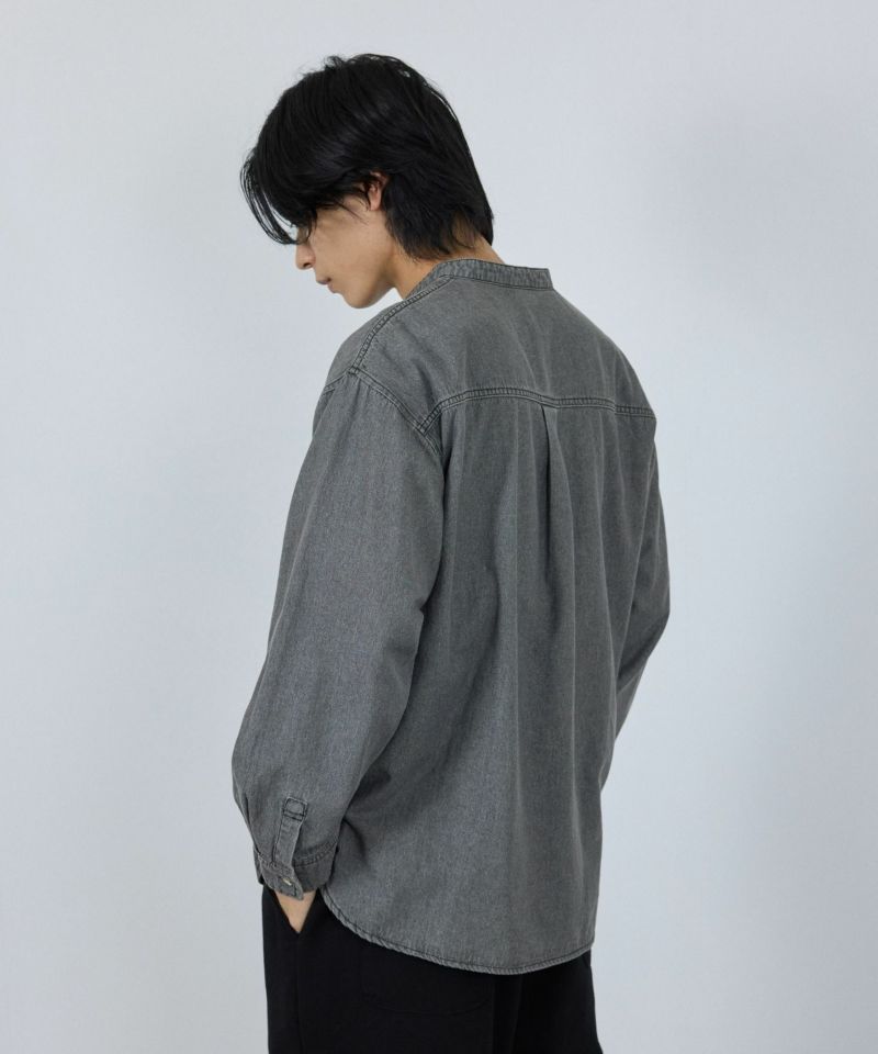nAvy  ルーズデニムスタンドカラーシャツ レディース商品画像-19