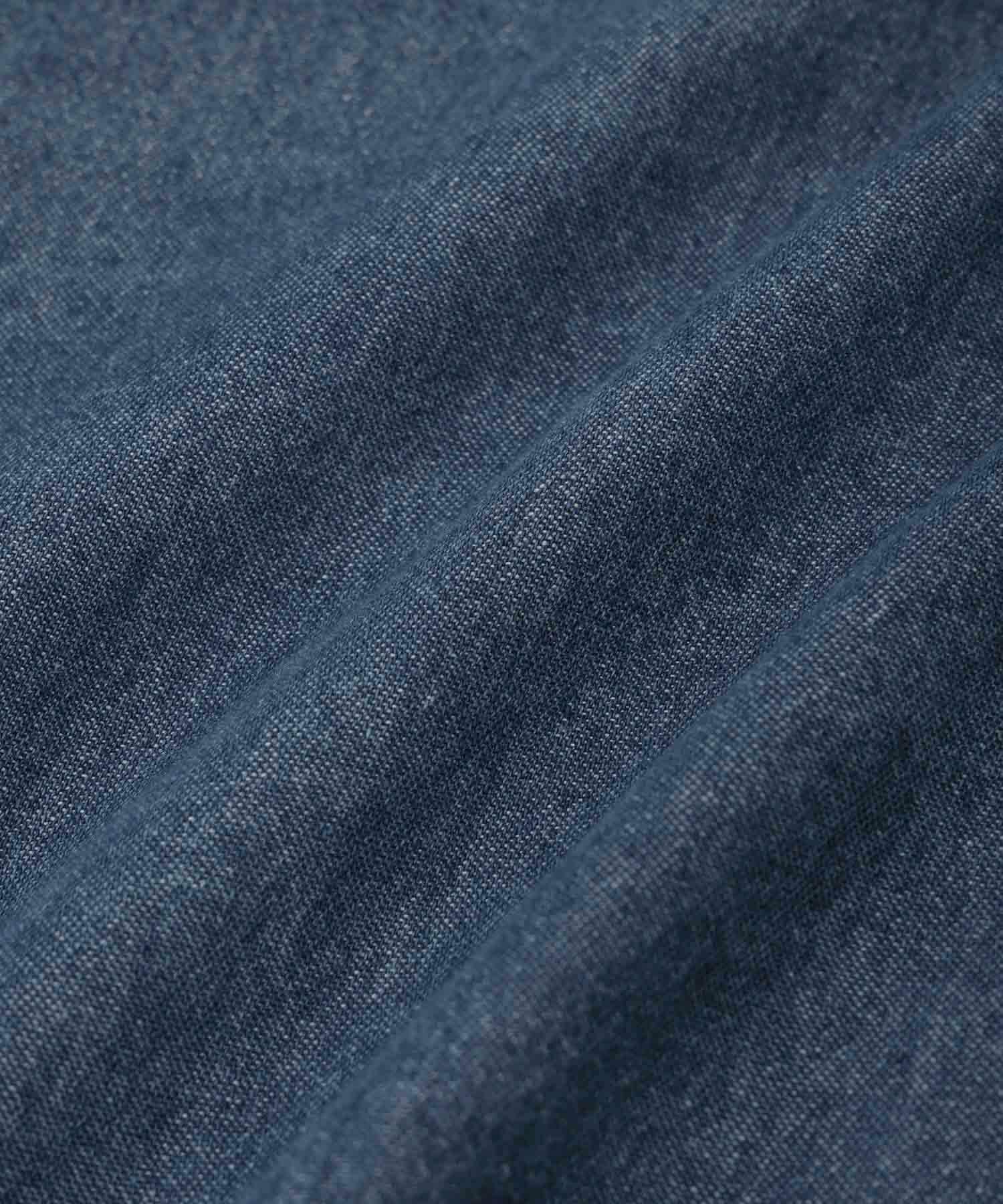 nAvy ルーズデニムスタンドカラーシャツ レディース