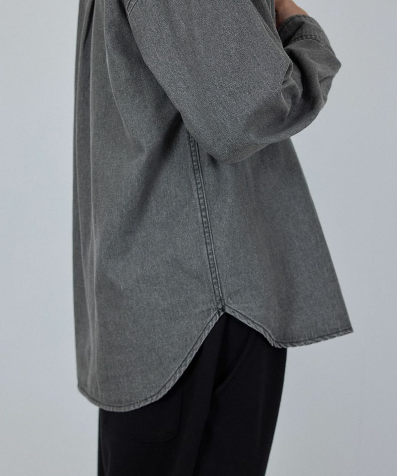 nAvy  ルーズデニムスタンドカラーシャツ レディース商品画像-20