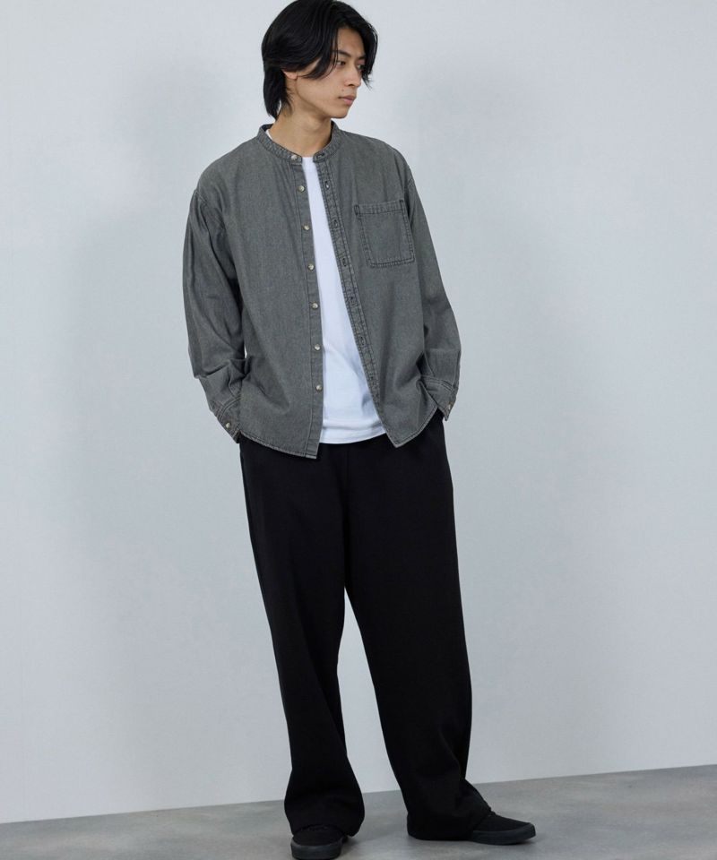 nAvy  ルーズデニムスタンドカラーシャツ レディース商品画像-22