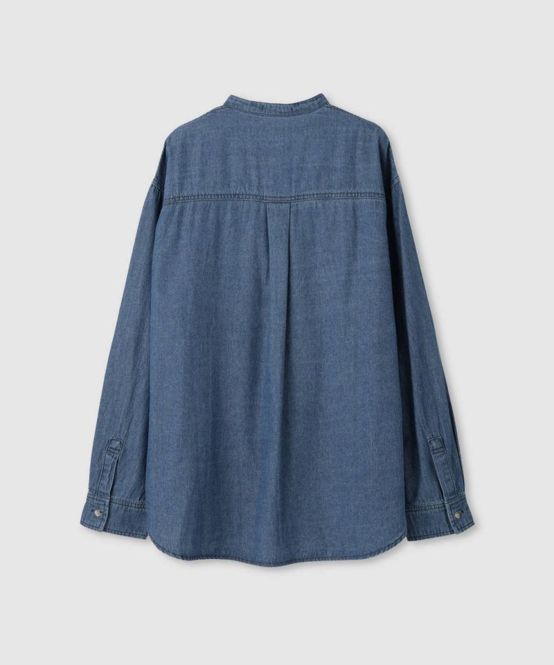 nAvy  ルーズデニムスタンドカラーシャツ レディース商品画像-25