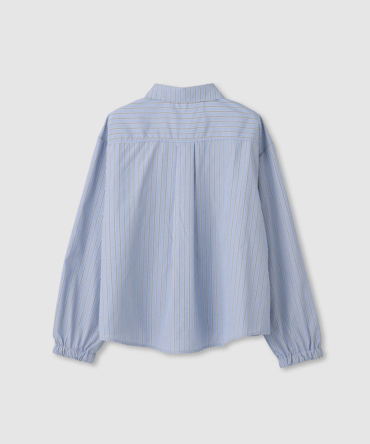 [期間限定価格]Idnes ストライプフリルシャツ レディース